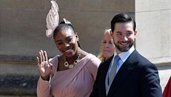 Serena Williamsová a její manel Alexis Ohanian na královské svatb