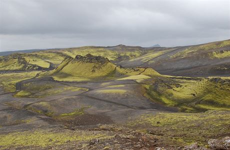Sopka Laki na Islandu.