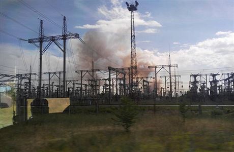 Poár lesa u ernobylské jaderné elektrárny.
