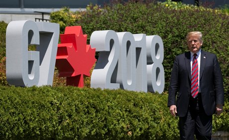 Donald Trump dorazil na summit G7 v kanadském La Malbaie.