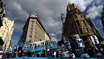 Nkolik destek tisc Argentinc protestovalo podle agentury AP v ptek v...