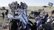 Spokojen rusk kosmonaut Anton Shkaplerov.