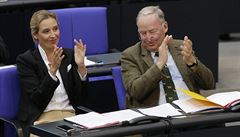 Alexander Gauland (vlevo), spolupedseda AfD.