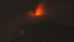 Aktivní vulkán Fuego v Guatemale.