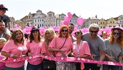 Prahou prošel růžový pochod proti rakovině prsu
