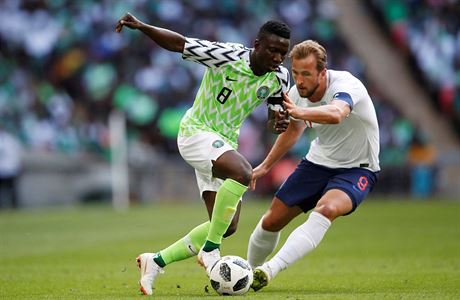 Ppravn zpas Anglie - Nigrie (Oghenekaro Etebo, Harry Kane)