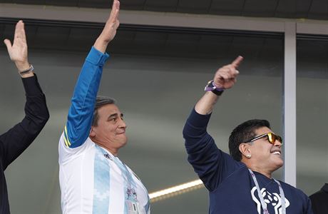 Na utkání Argentiny nechybí legendární Diego Maradona.