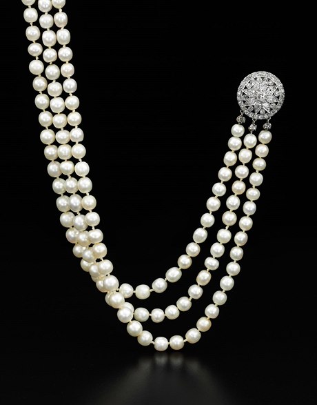 Náhrdelník z perel a diamant, který patil Marii Antoinnet.