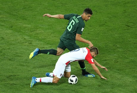 Momentka z utkání Nigérie - Chorvatsko.