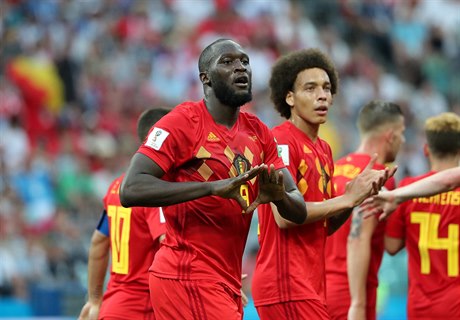 Romelu Lukaku dvma góly pojistil vedení Belgian.