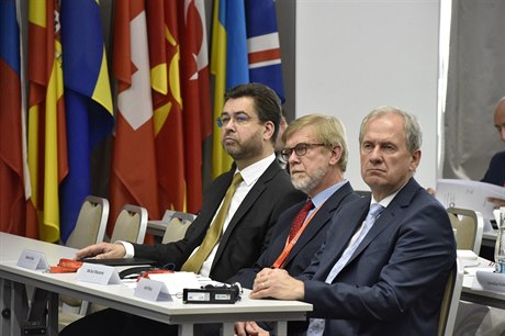 Josef Baxa (vpravo), Michal Mazanec (uprosted) a Roman Fiala (vlevo).