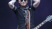 Johnny Depp po koncertu skupiny Hollywood Vampires.