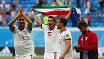 Oslavy íránských fotbalistů.