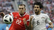 Momentka z utkání Rusko-Egypt.