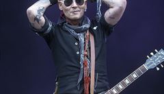 Johnny Depp po koncertu skupiny Hollywood Vampires.
