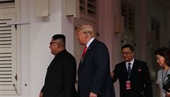 Prezident Trump a vdce Kim ong-un v hotelu Capella