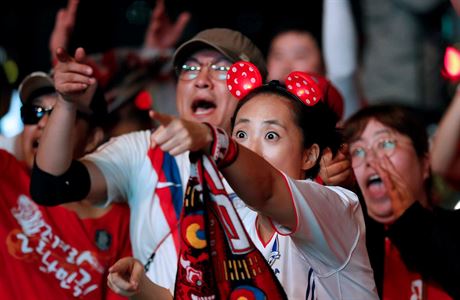MS ve fotbale 2018: radost jihokorejskch fanouk.