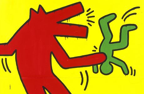 Keith Haring: Bez názvu (z výstavy Abeceda, Albertina, Víde 2018)