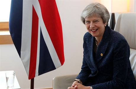 Britsk premirka Theresa Mayov bhem summitu Evropsk unie v Bruselu.