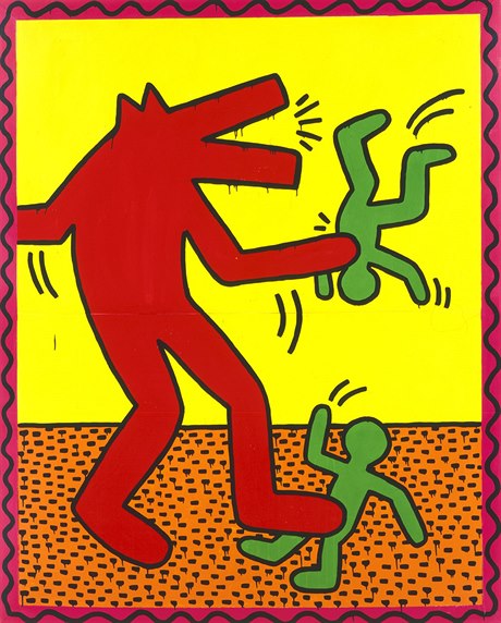 Keith Haring: Bez názvu (z výstavy Abeceda, Albertina, Víde 2018)