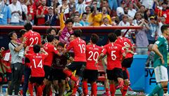 MS ve fotbale 2018: jihokorejská radost po druhém gólu v nmecké síti.