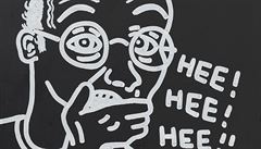 Keith Haring: Bez názvu - Autoportrét (z výstavy Abeceda, Albertina, Víde 2018)