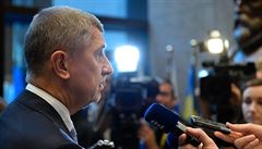 Premiér eské republiky Andrej Babi hovoil 28. ervna 2018 v Bruselu s...