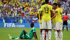 Radující se Kolumbijci po utkání, které znamenalo jejich postup dále na MS.