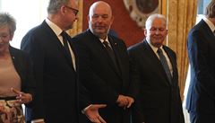 Petr Kál, Miroslav Toman a Dan ok na Praském hrad, kde prezident Milo...