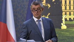 Premiér Andrej Babi vystoupil 22. ervna 2018 v Praze na tiskové konferenci,...