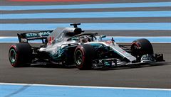 Lewis Hamilton pi Velké cen Francie.