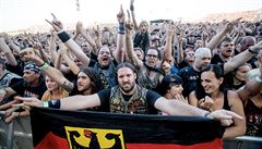 Fanouci kapely Iron Maiden na praském koncert.