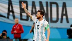 Lionel Messi v zápase proti Nigérii.