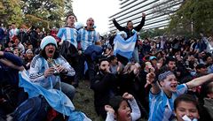 Radost argentinských fanoušků po Messiho brance. | na serveru Lidovky.cz | aktuální zprávy