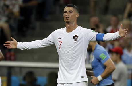 MS ve fotbale 2018, Uruguay vs. Portugalsko: rozarovaný Cristiano Ronaldo.