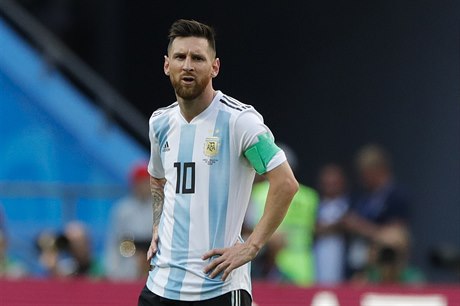 MS ve fotbale 2018, Francie vs. Argentina: kapitán jihoamerického výběru Lionel...