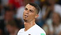 MS ve fotbale 2018, Uruguay vs. Portugalsko: naštvaný Cristiano Ronaldo.