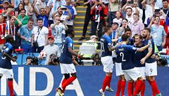 MS ve fotbale 2018, Francie vs. Argentina: radost galského kohouta po prvním...