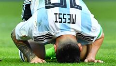 MS ve fotbale 2018, Francie vs. Argentina: zklamaný Messi.