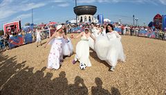 Takzvaný Brides match se konal v rámci FIFA Fan Festu v ruském Kazanu.