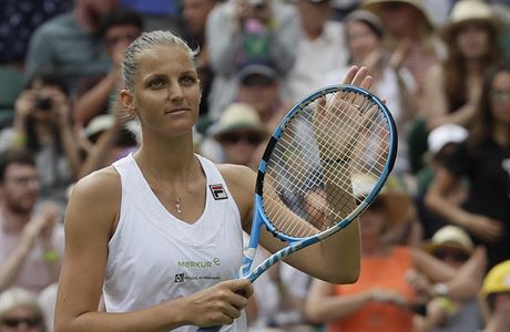 esk tenistka Karolna Plkov slav postup do 3. kola Wimbledonu 2018.