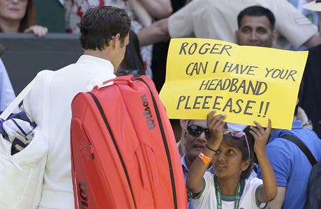 Wimbledon 2018: fanynka pros legendrnho Federera o jeho elenku.