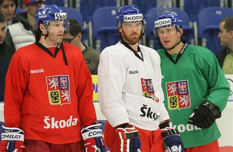 Zleva: Jaromr Jgr, Martin Havlt a Petr Vampola.