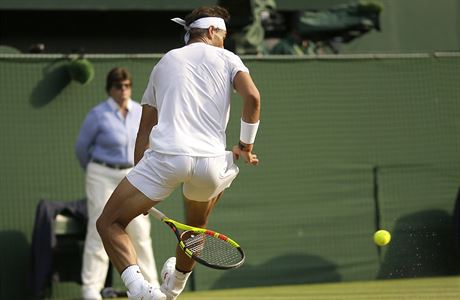 Rafael Nadal v osmifinle Wimbledonu 2018.