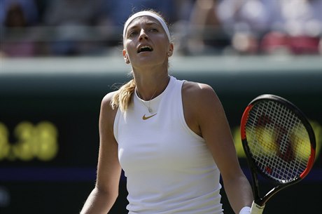 Petra Kvitová v 1. kole Wimbledonu proti Bělorusce Alexandře Sasnovičové.