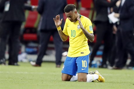 MS ve fotbale 2018, Brazílie vs. Belgie: Neymar po konci zápasu.
