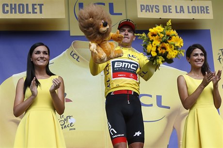 Belgian Greg van Avermaet coby lídr Tour de France 2018.