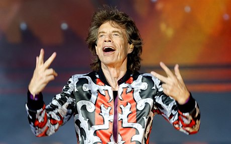 Mick Jagger pi koncertu v Marseille.