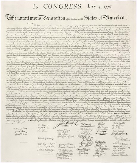 Deklarace nezávislosti.