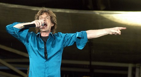 Mick Jagger z Rolling Stones při koncertu v Brně v roce 2007.